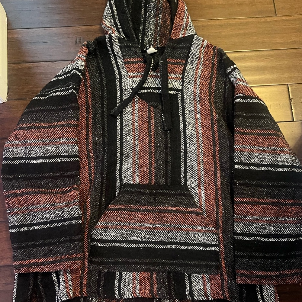 EARTHBOUND Men's Striped Sweater - Black, Red, and Gray